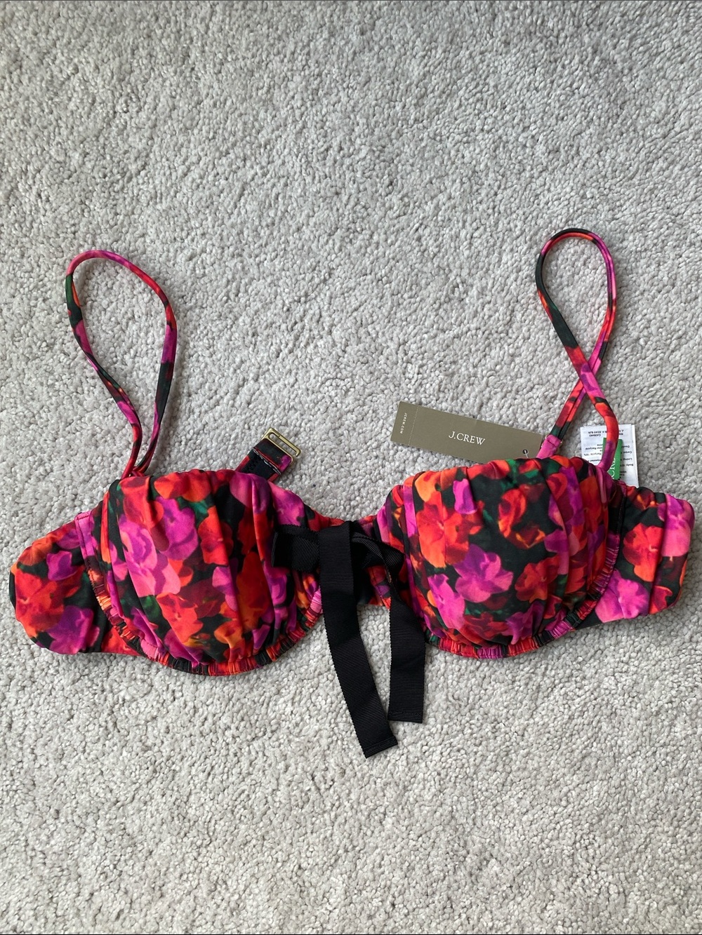 Jcrew Floral Swim Top size 36B